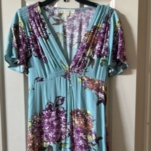 Teal Floral Maxi Dress